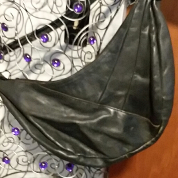 Genuine Merchandise Bags Faded Black Leather Sling Bag Poshmark